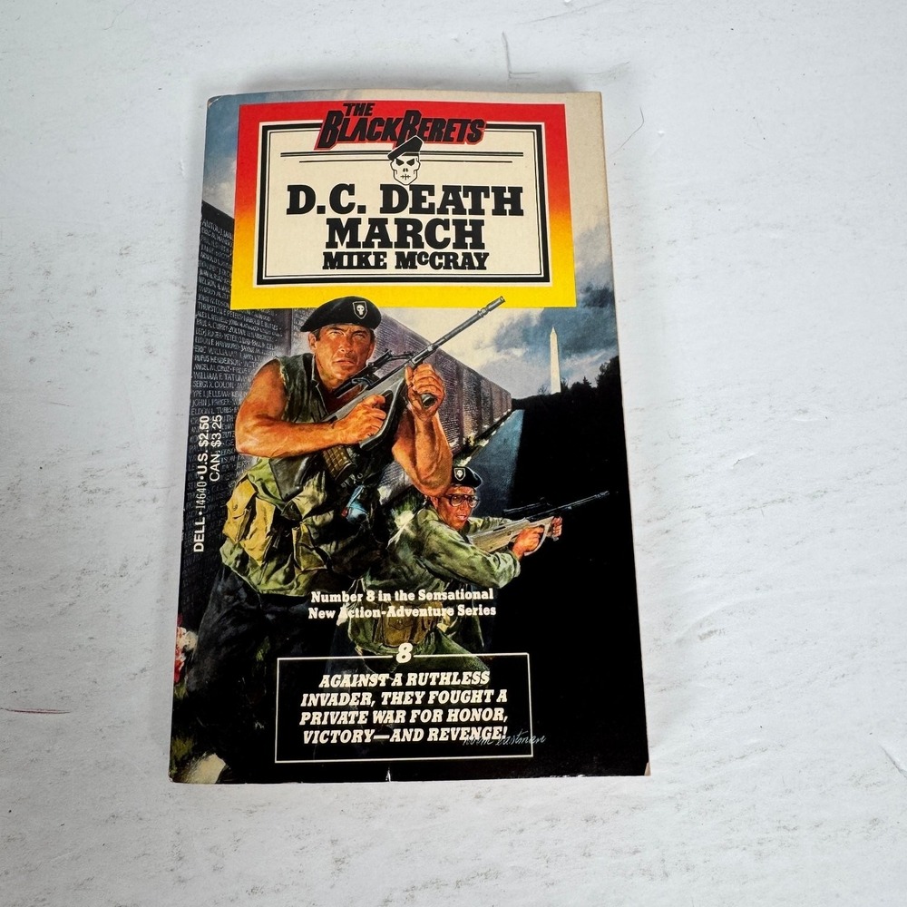 D.C. Death March Mike McCray 1986 1st Printing Black‎ Berets #8 Action Dell